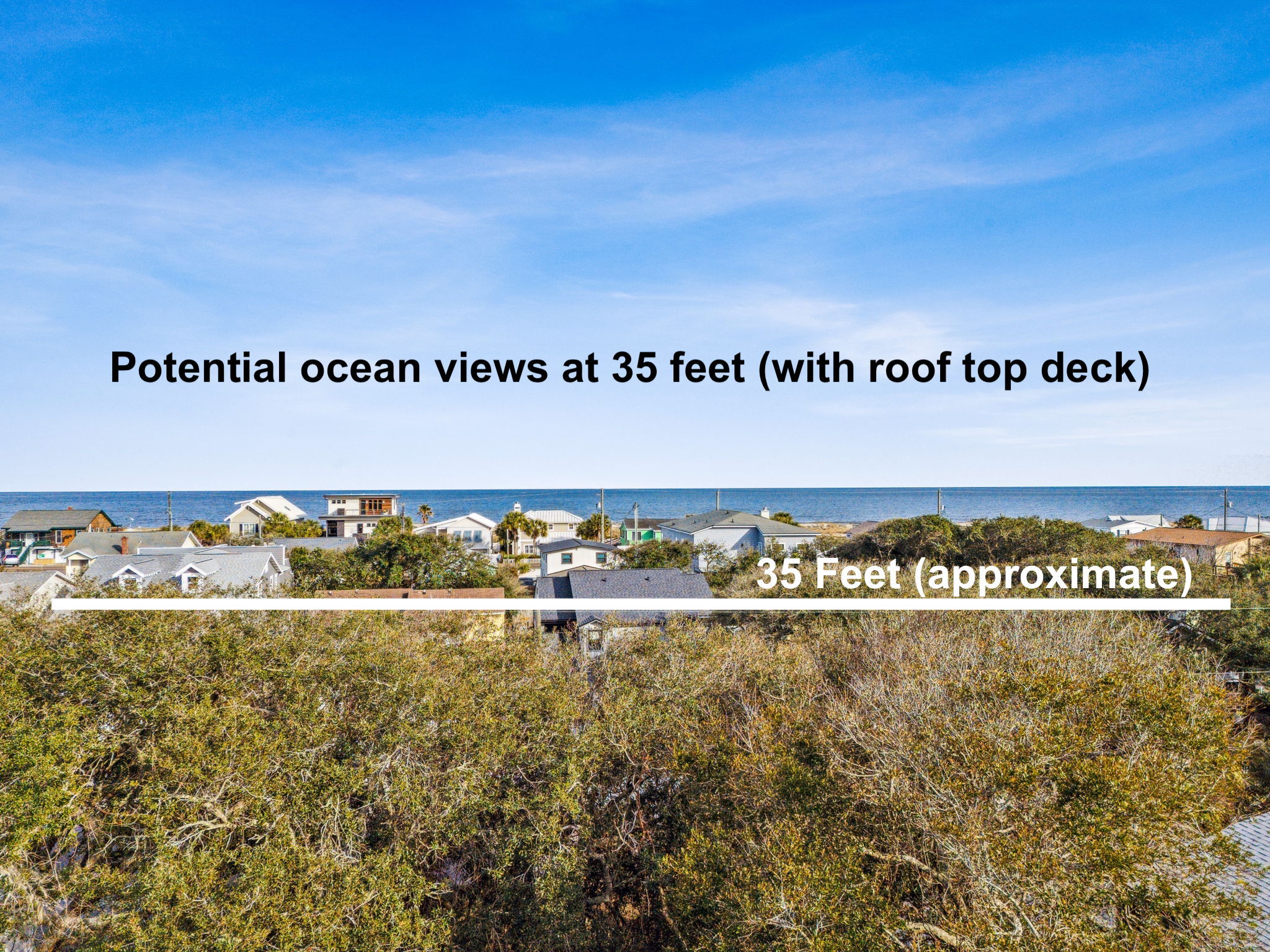 ...note the potential to have ocean views at "tree-top" or 35'.