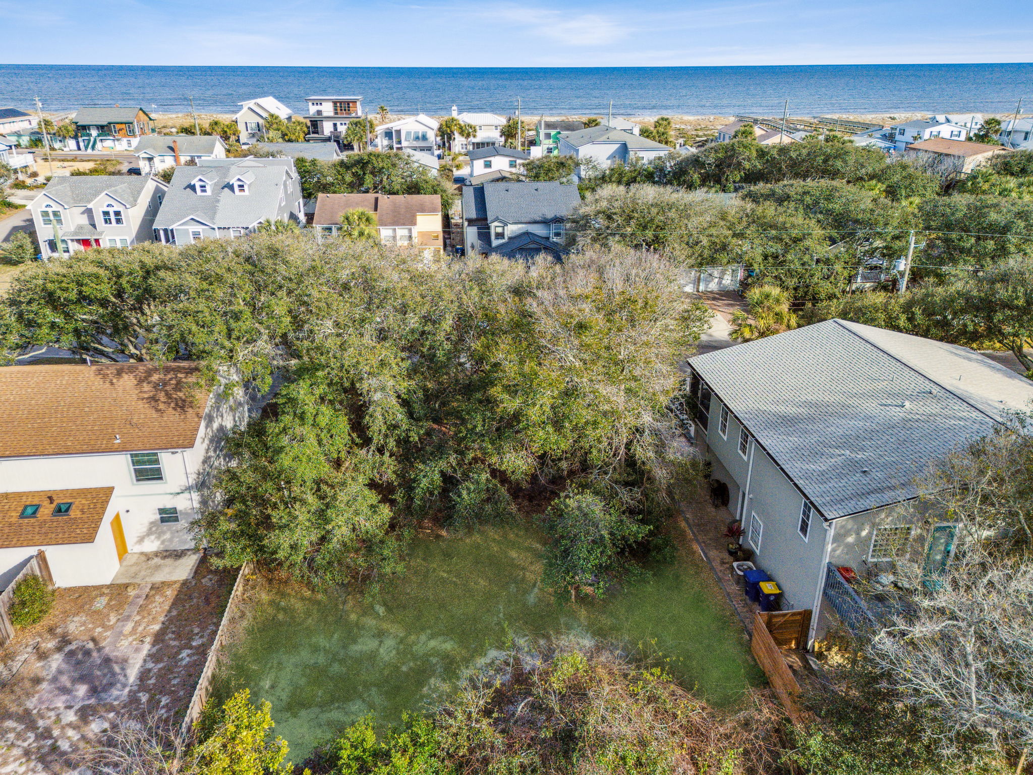 The lot's elevation is high and dry, so no flood insurance is required.