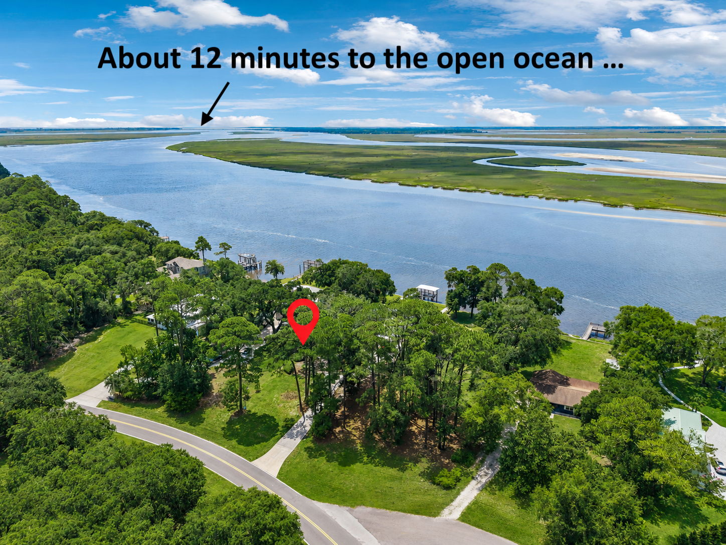 … with the open ocean about 12 minutes away by boat, placing serious boating within easy reach.