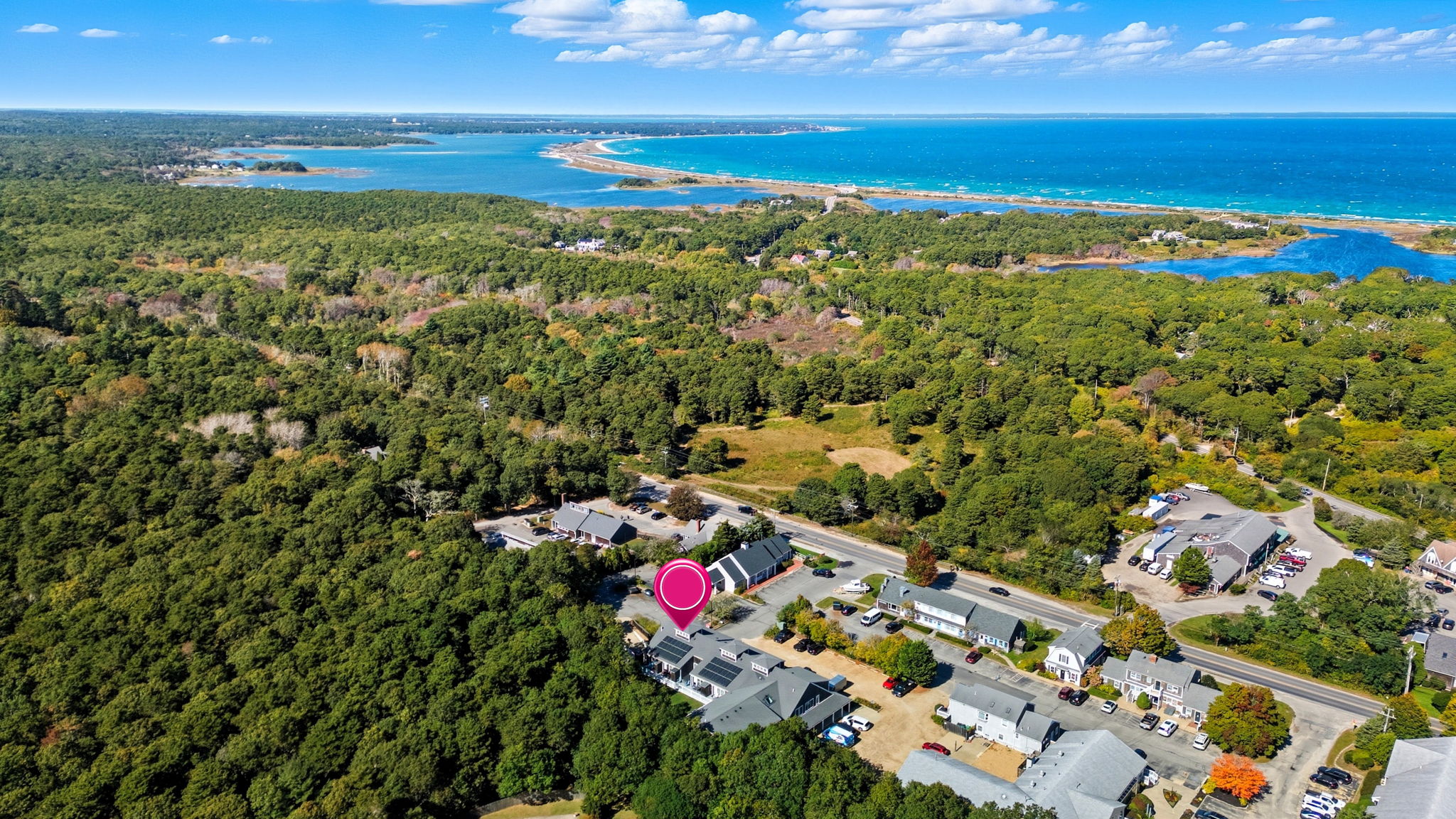 Aerial  with ocean view