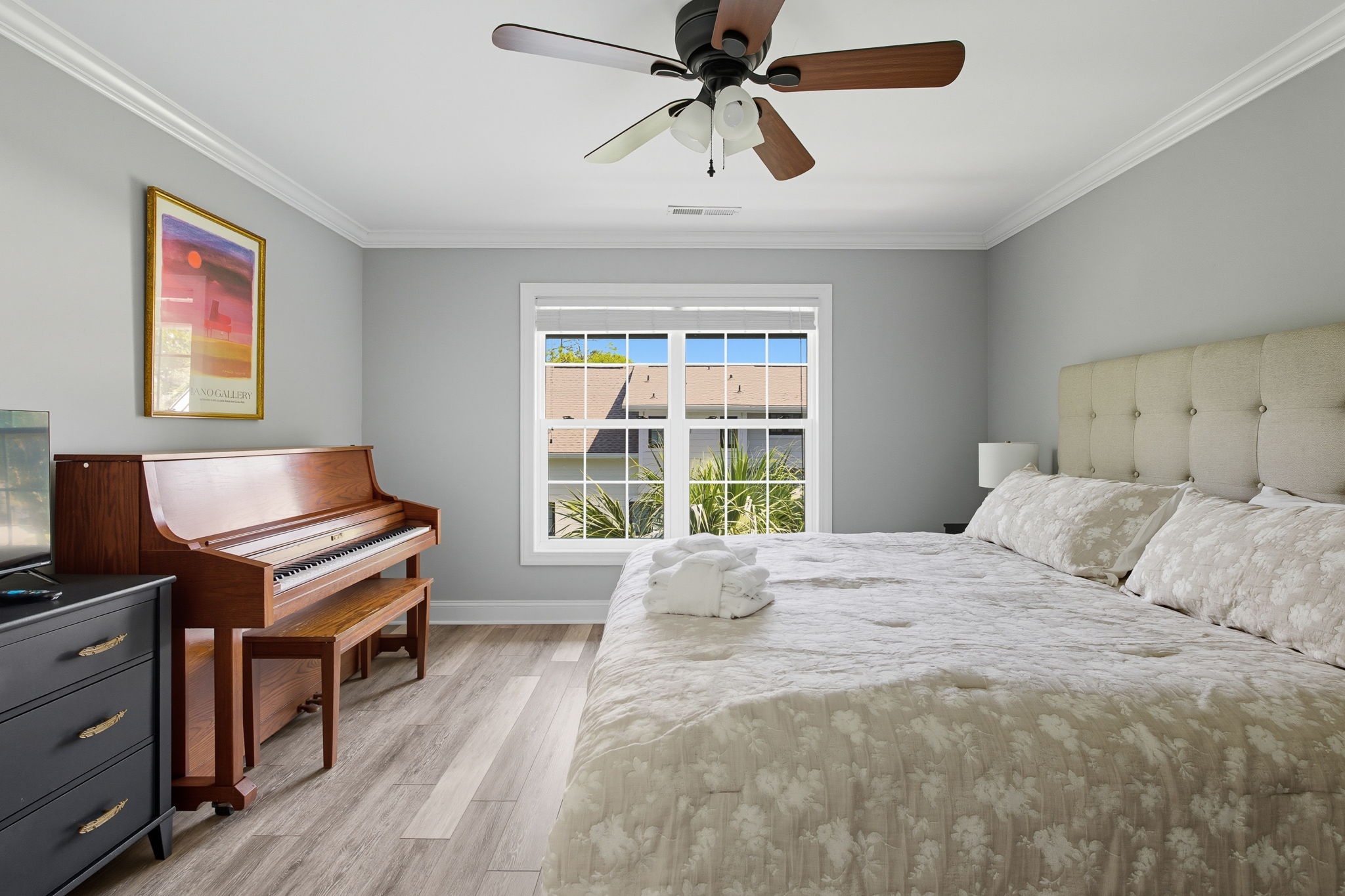 The King bedroom in the In-law/nanny suite.