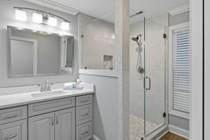 Primary Bathroom with large walk-in shower.