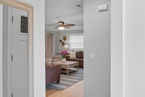 Hallway off the living room leads to the Teen Annex.