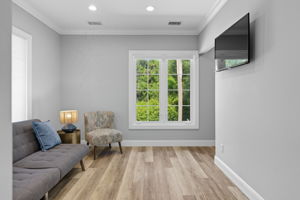 Teen Annex with flat screen TV for games or viewing.