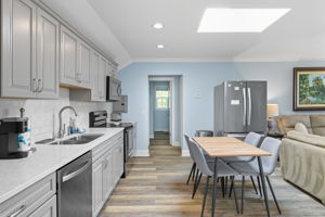 A full-size, eat in kitchen serves the In-law/nanny suite.