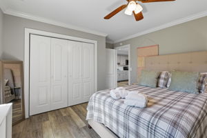 A very larte double width closet serves the Queen bedroom.