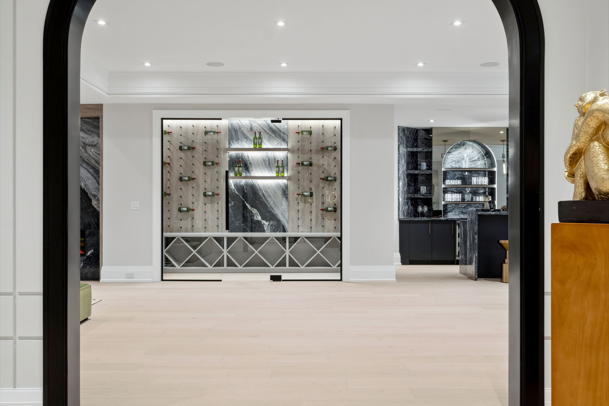 Luxurious wine cellar at 1 Sunflower Court, an amenity curated under Amir Navi's vision. Photo by amazingphotovideo.com, site by cranemedia.com