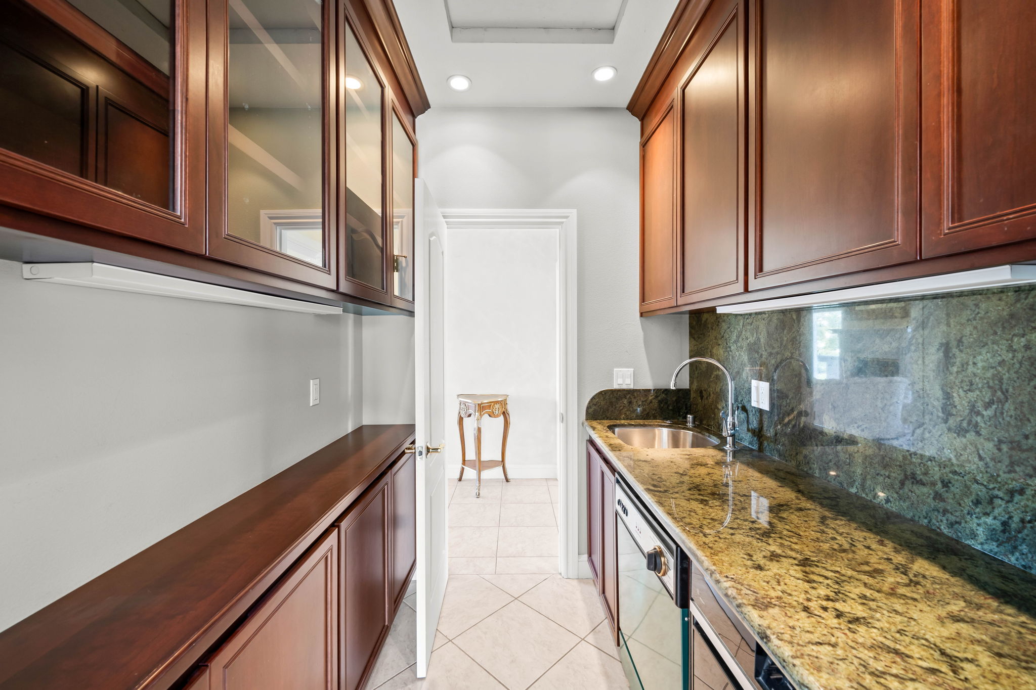 Bulter's party with additional sink, dishwasher and ice maker