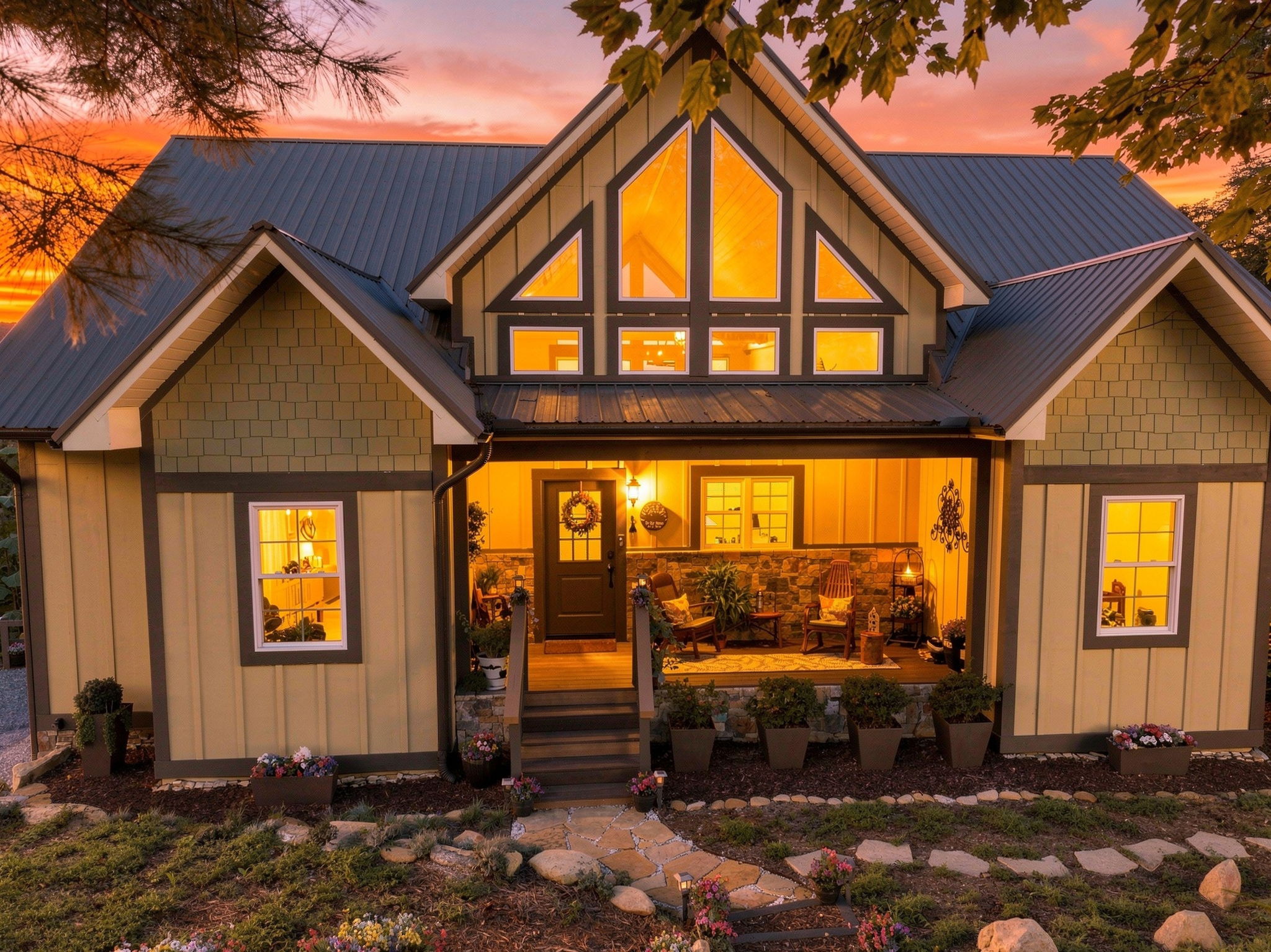 Brookstone Mountain Trail exterior at dusk