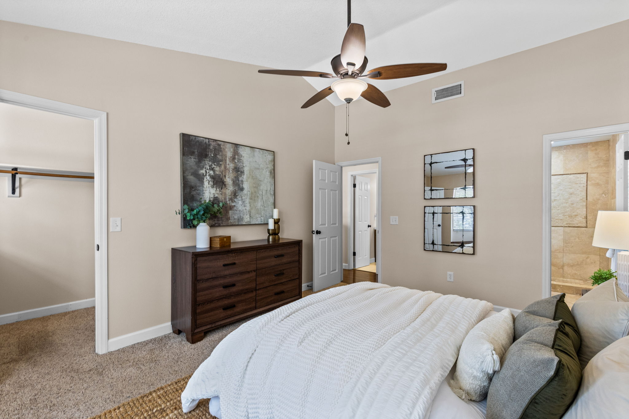 Primary suite Walk in Closet with Window for more natural light