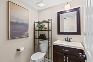 Downstairs Half Bathroom with rectangular sink