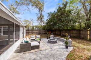 Spacious fully fenced backyard with room to relax or play.