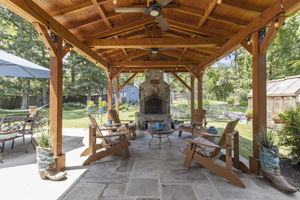 Redwood Pavilion with Fireplace