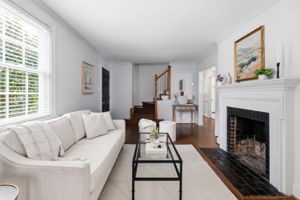 Replacement vinyl windows let in plenty of natural light.