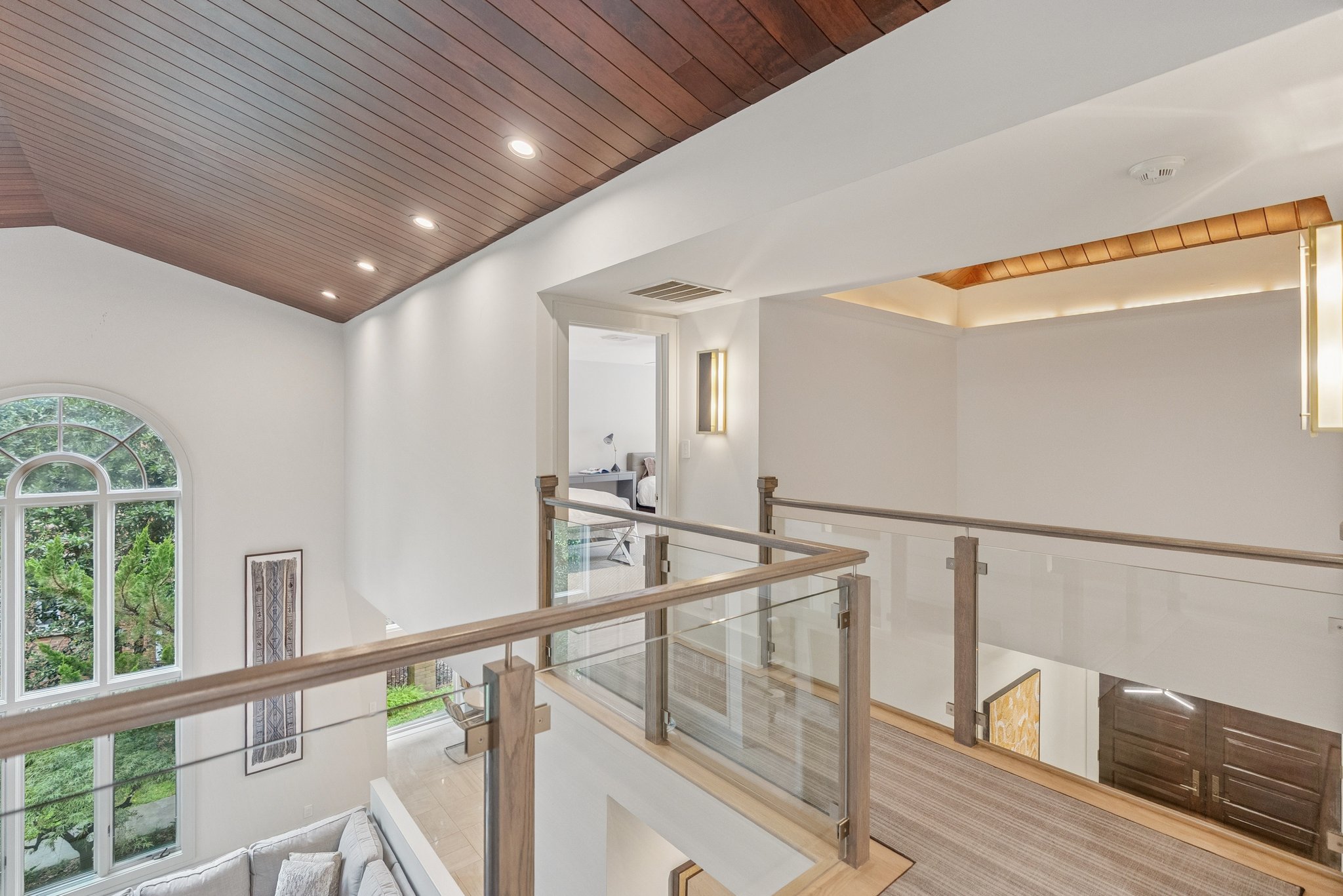 Upper Landing with Glass Railings