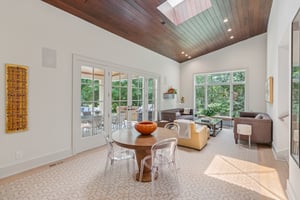 Sun-filled Living Room w/ Vaulted Ceiling & access to Outdoor Terrace