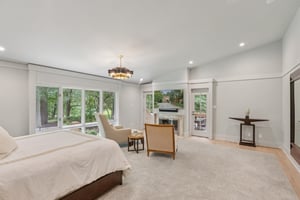 Primary Retreat with Gas Fireplace and Terrace Access