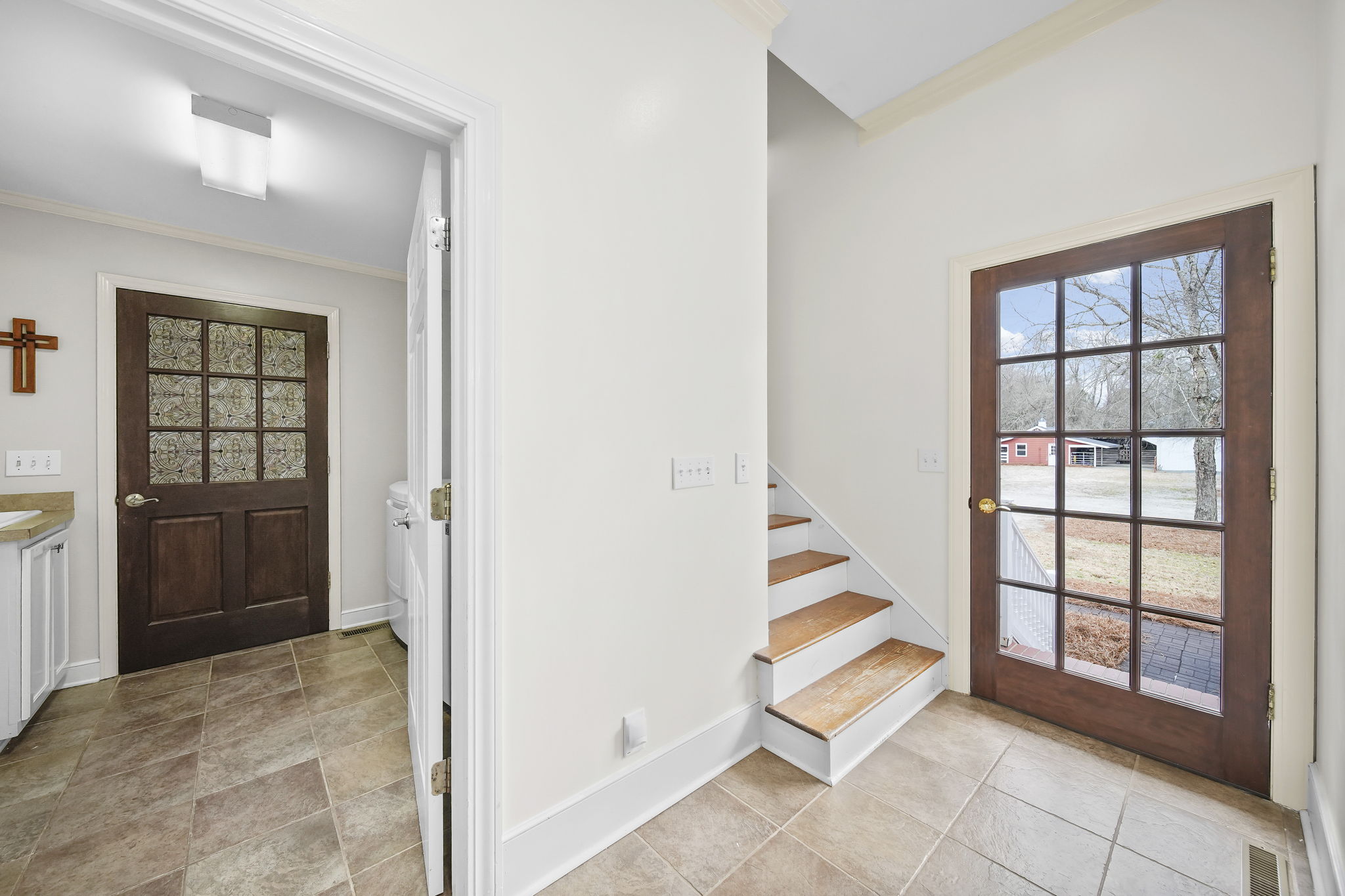 Off the Side Door Entry Inside the Home