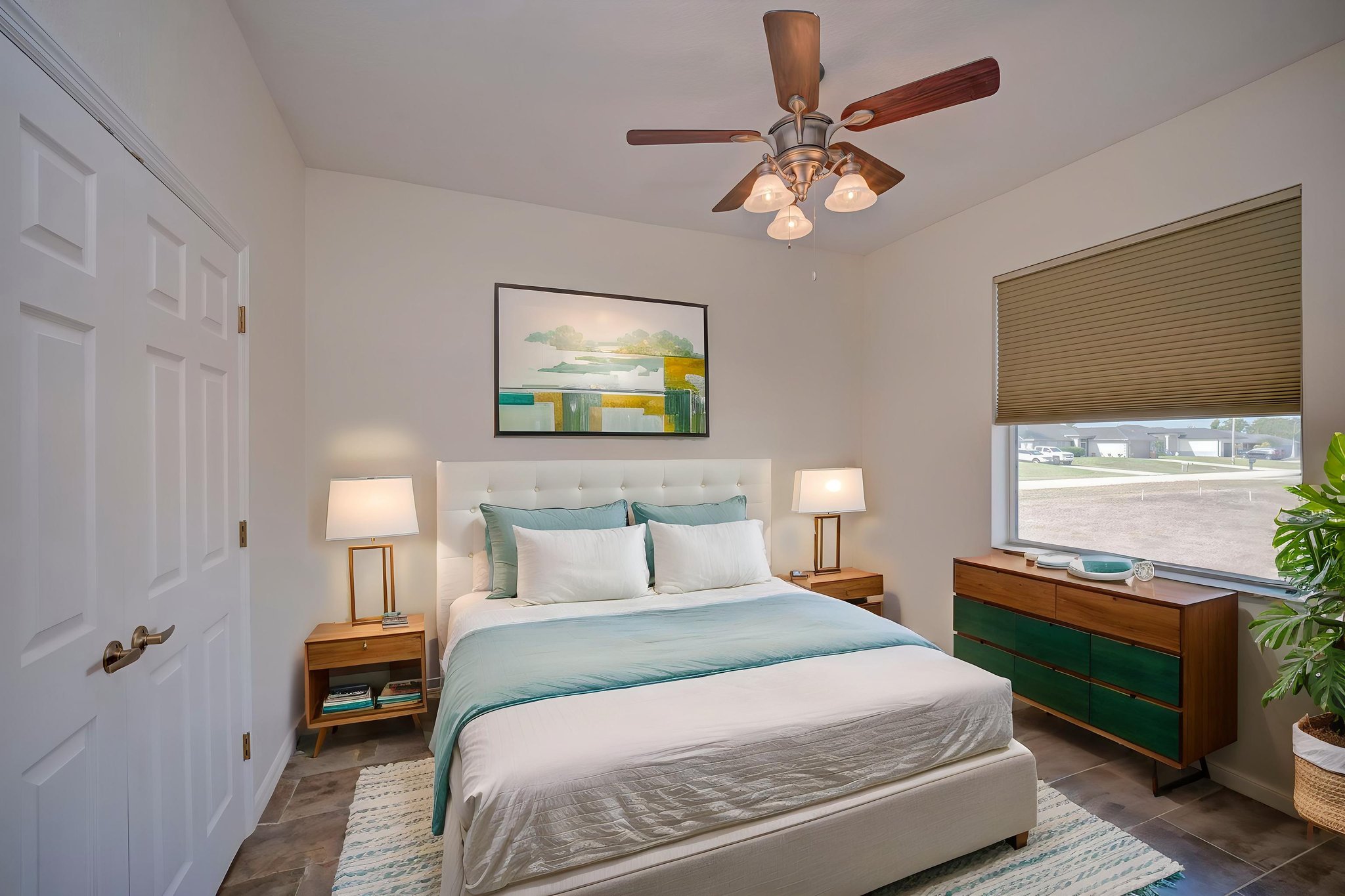 Virtually staged bedroom 3