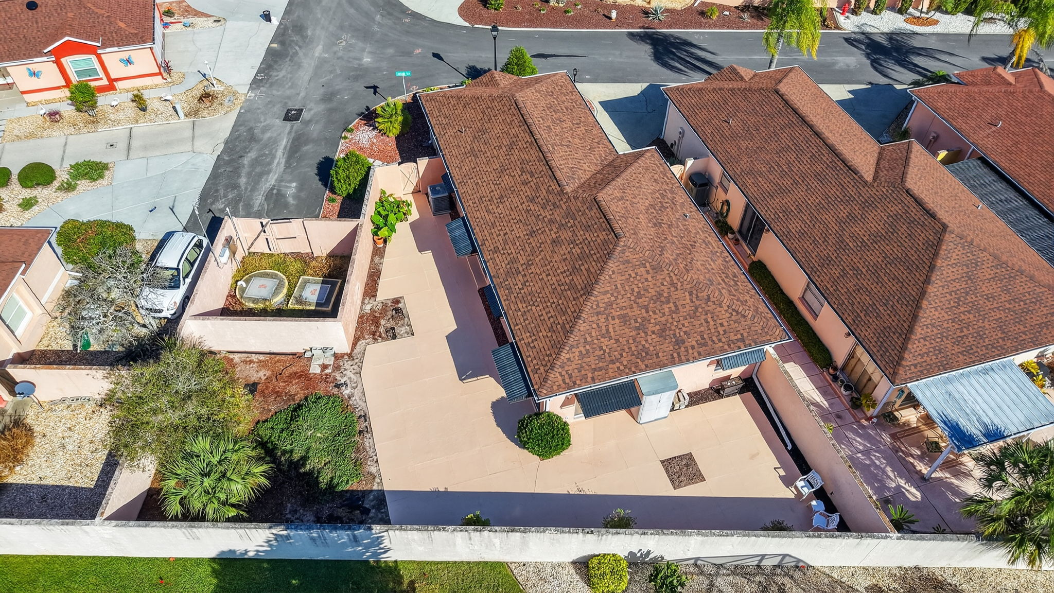 Aerial of Large Corner Lot with ROOM FOR A POOL!