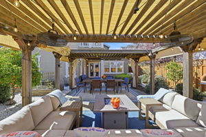 Lots of seating for patio movie nights!