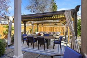 Beautiful pergola w/seating and dining