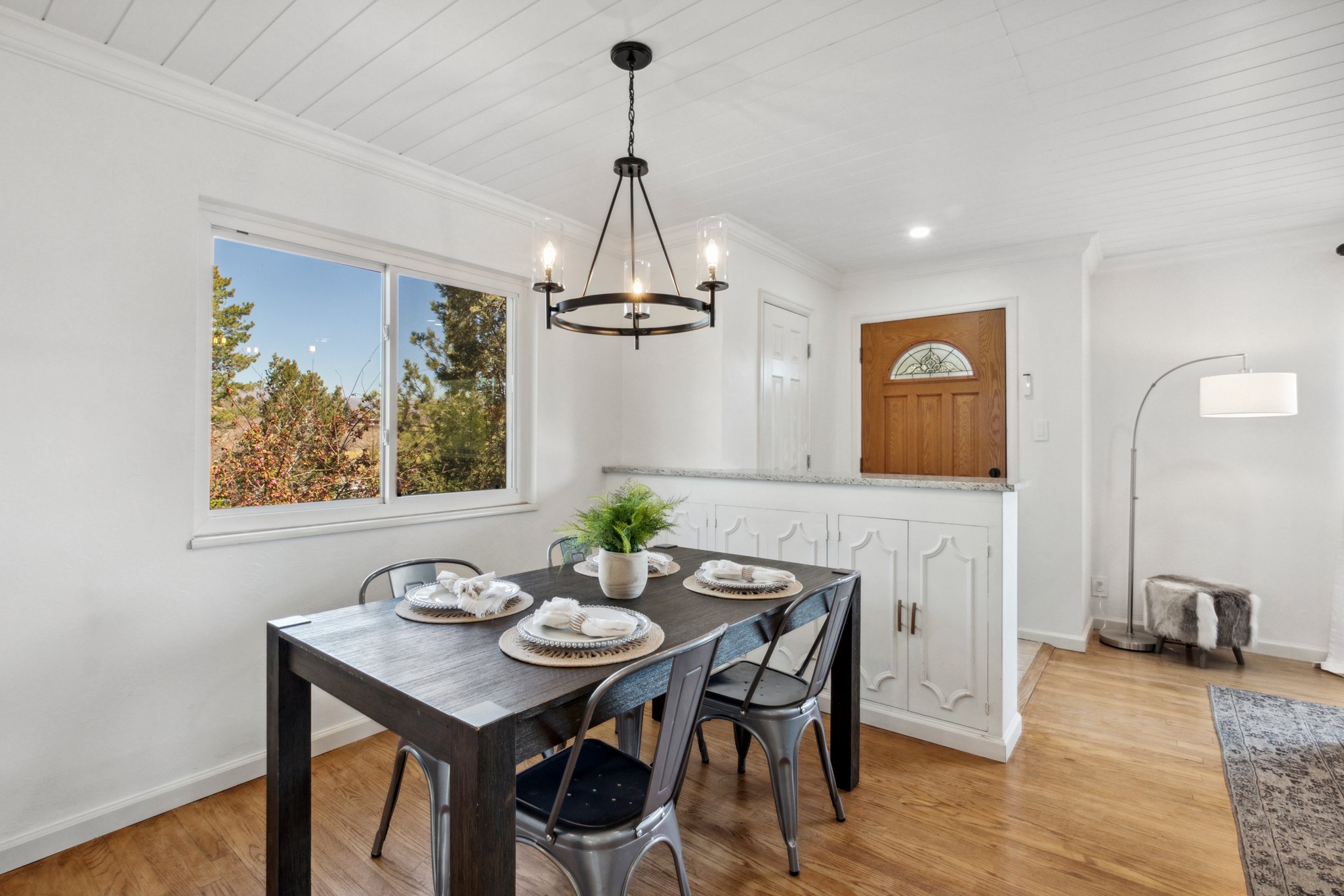 Eating Area with Built In Cabinets