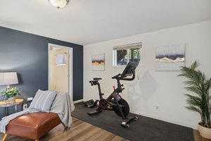 Family Room has extra space for working out