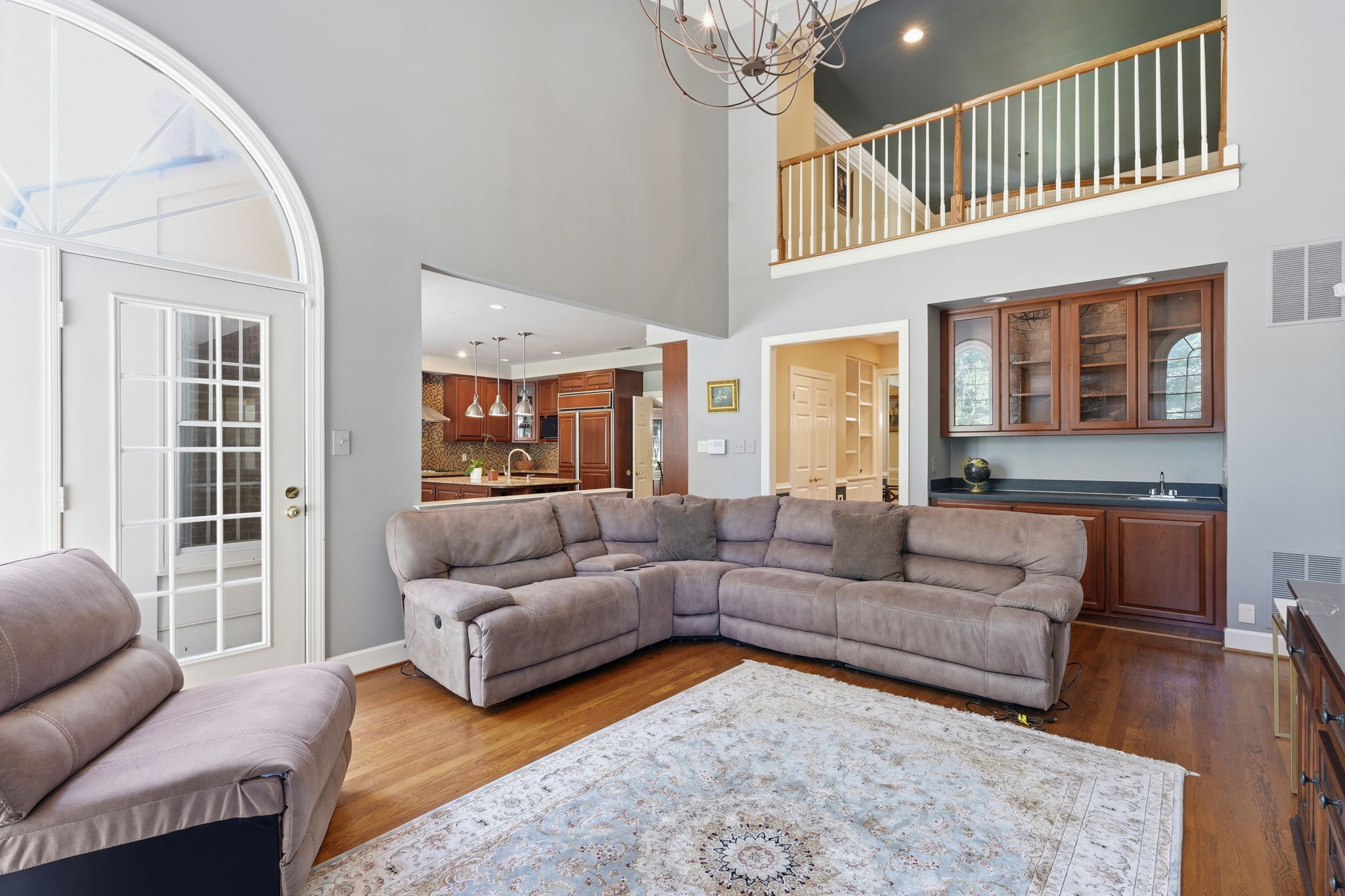 Two-Story Family Room open to Kitchen