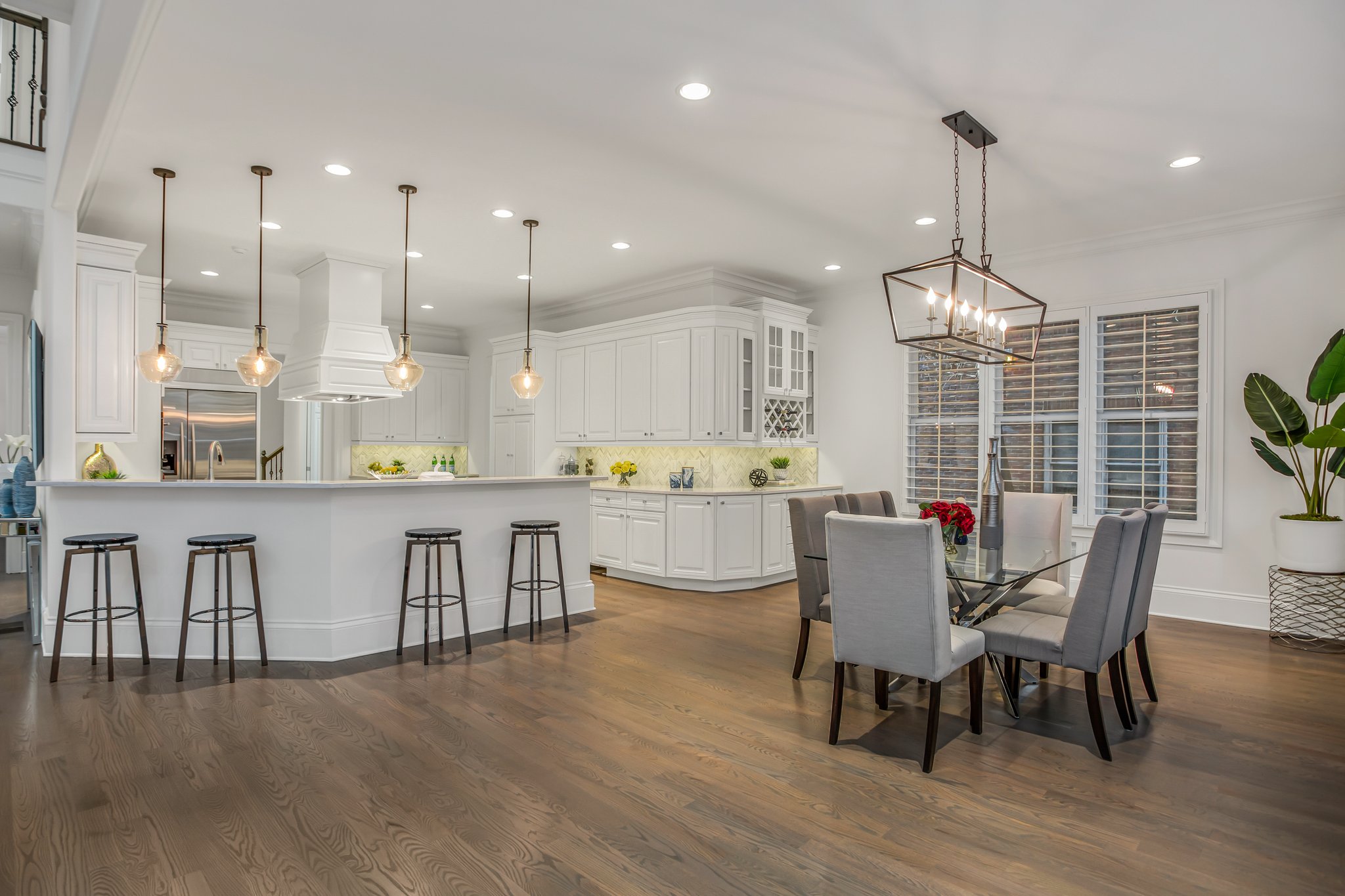 The breakfast area--as large as most formal dining rooms!