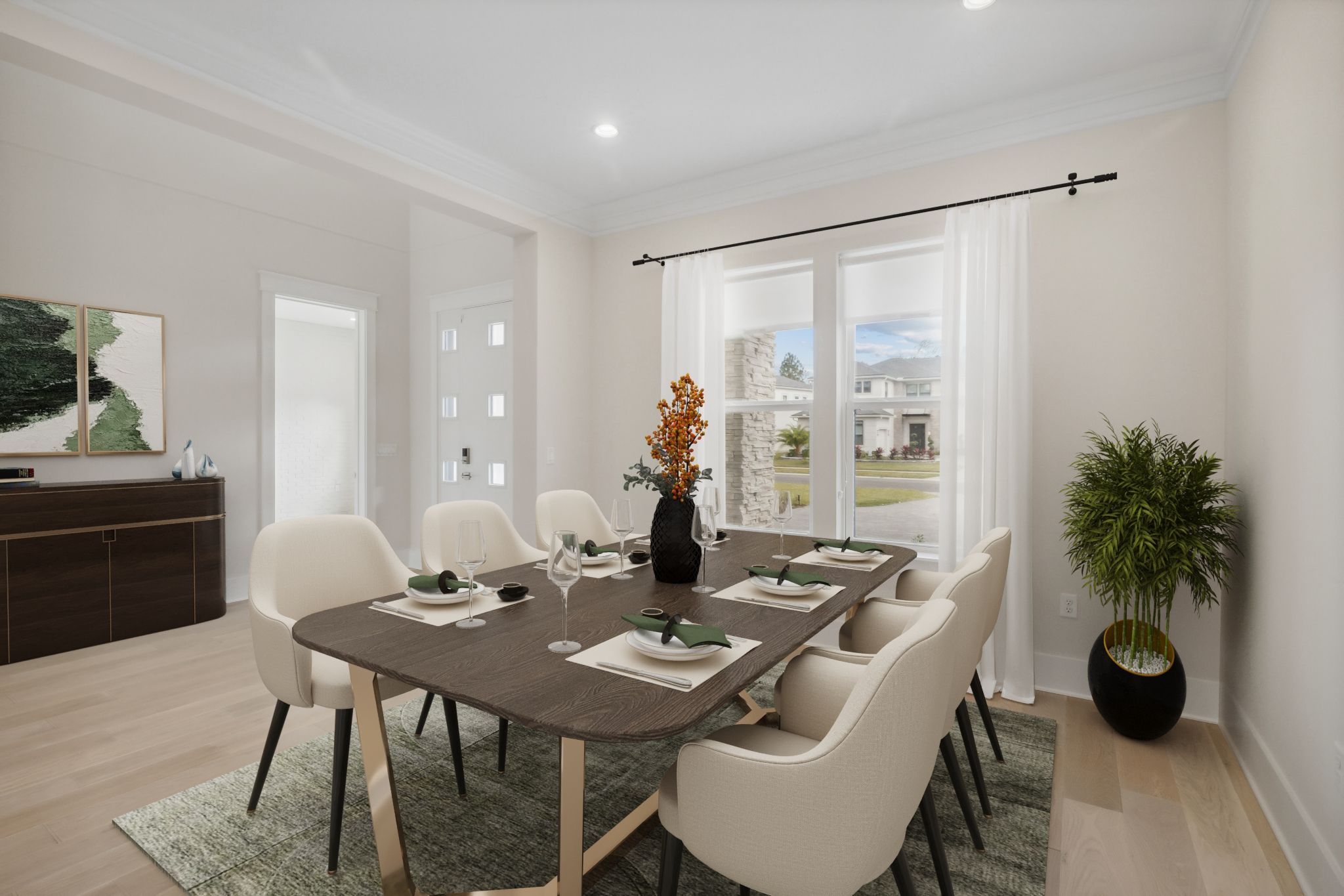 Virtually Staged Dining Room