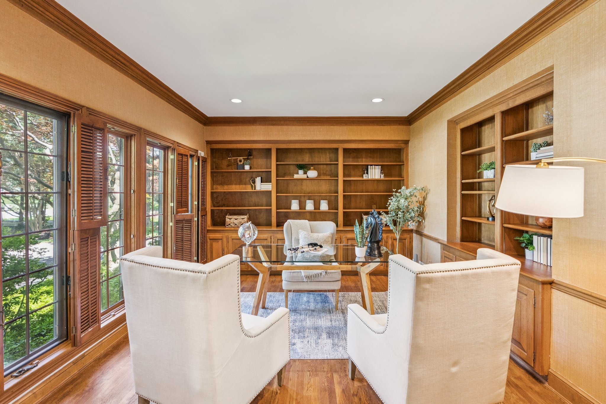 Main Level Office with Custom built-ins