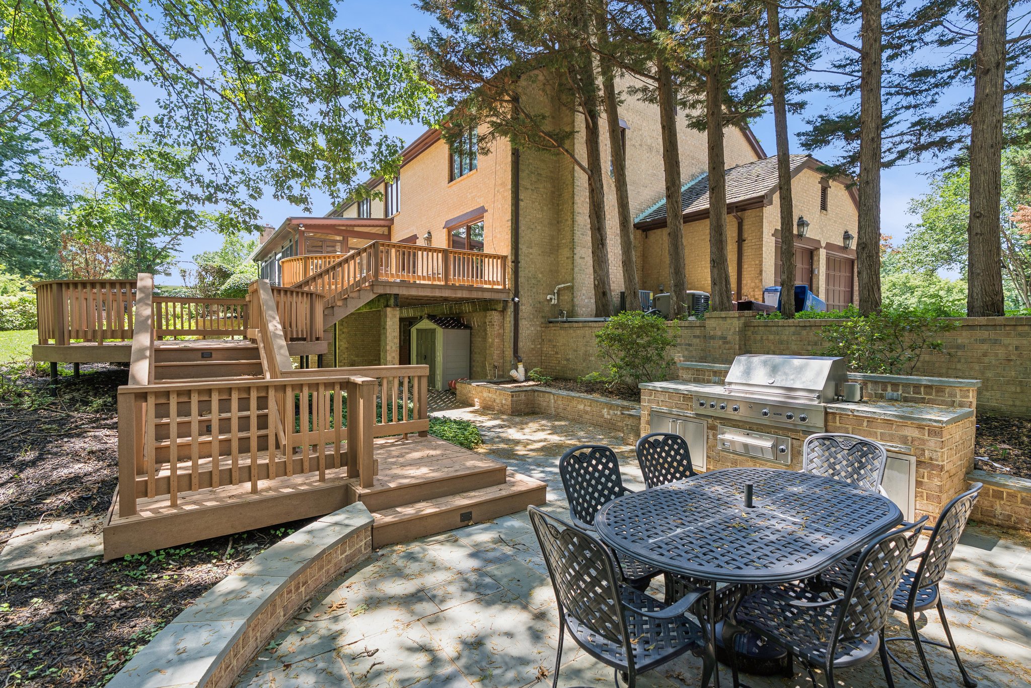 Flagstone Patio with Summer Kitchen Reverse