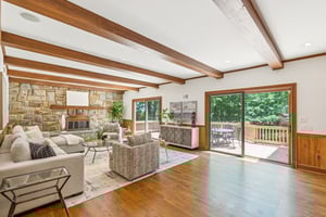 Sweeping Family Room with access to Rear Deck