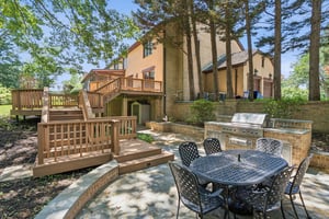 Flagstone Patio with Summer Kitchen Reverse