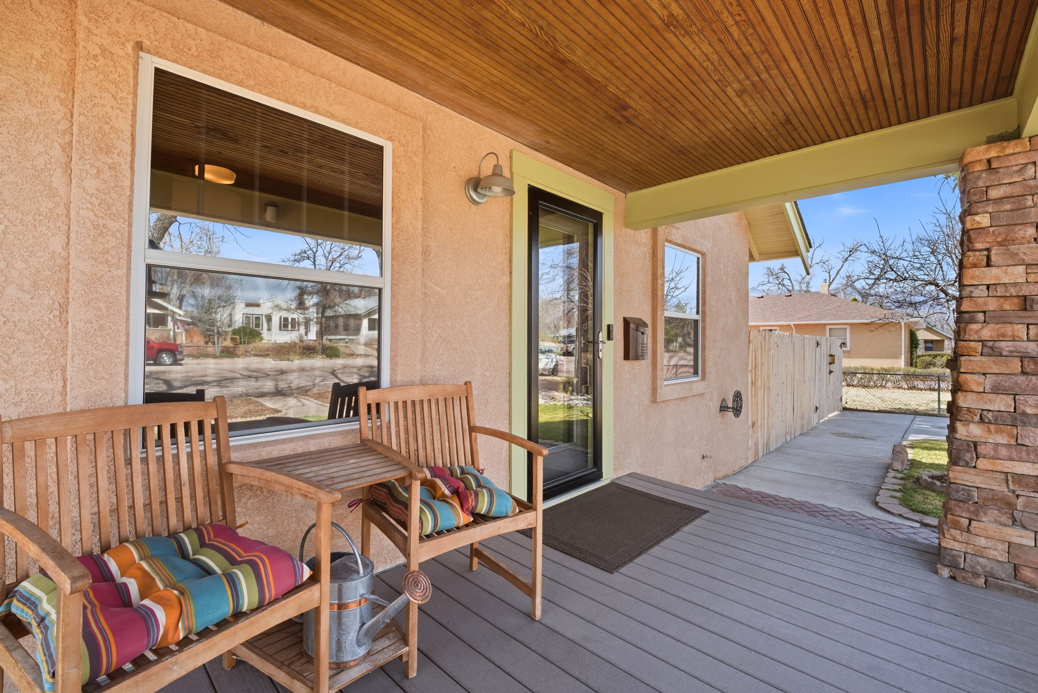 Covered Front Porch, Composite for low maintenance.