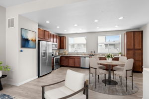 Virtually Staged Kitchen & Dining Area