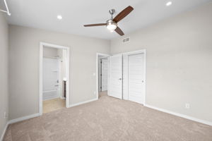 Looking towards Full Bath and Hallway from En-Suite Bedroom
