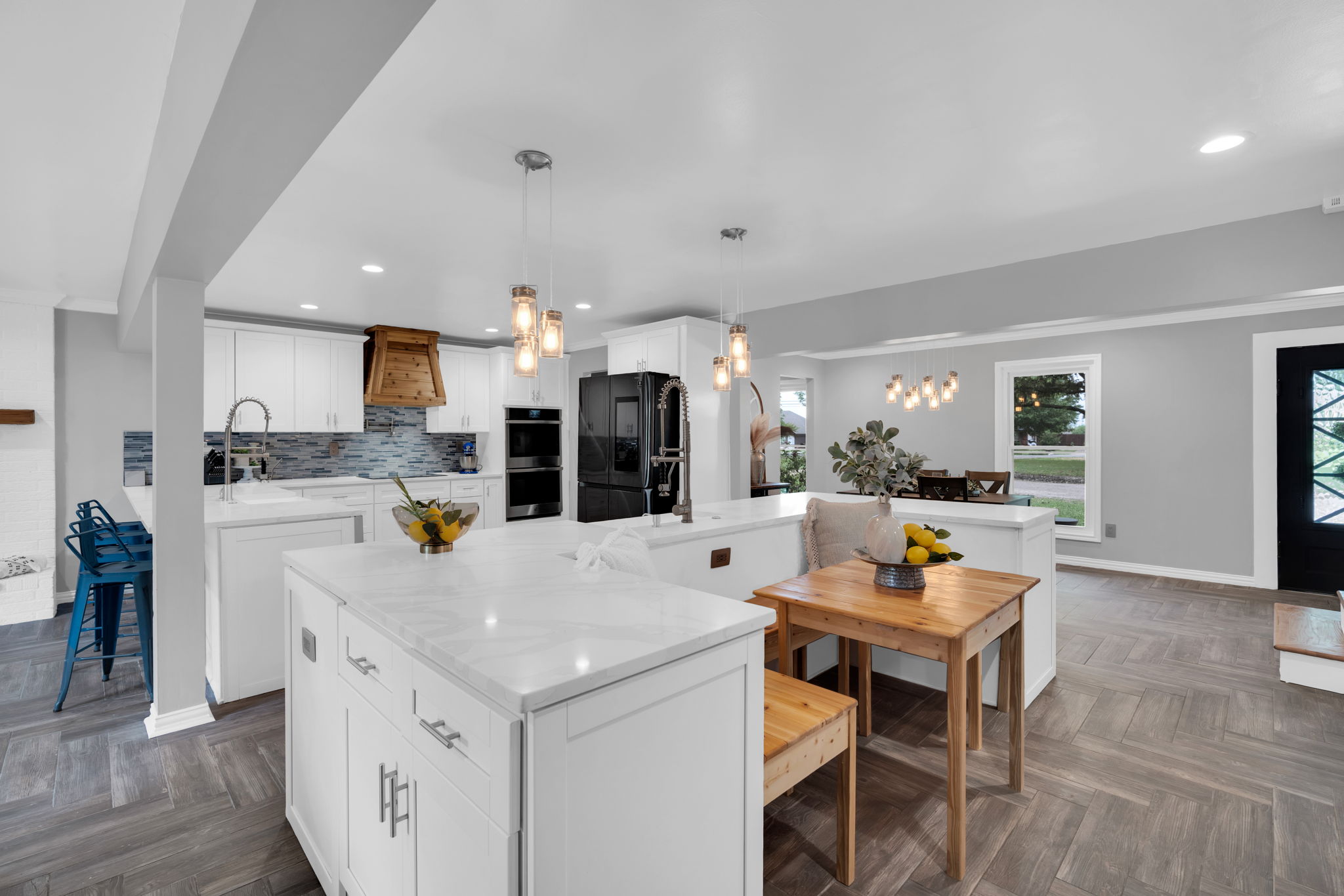 This expansive kitchen is the heart of the home
