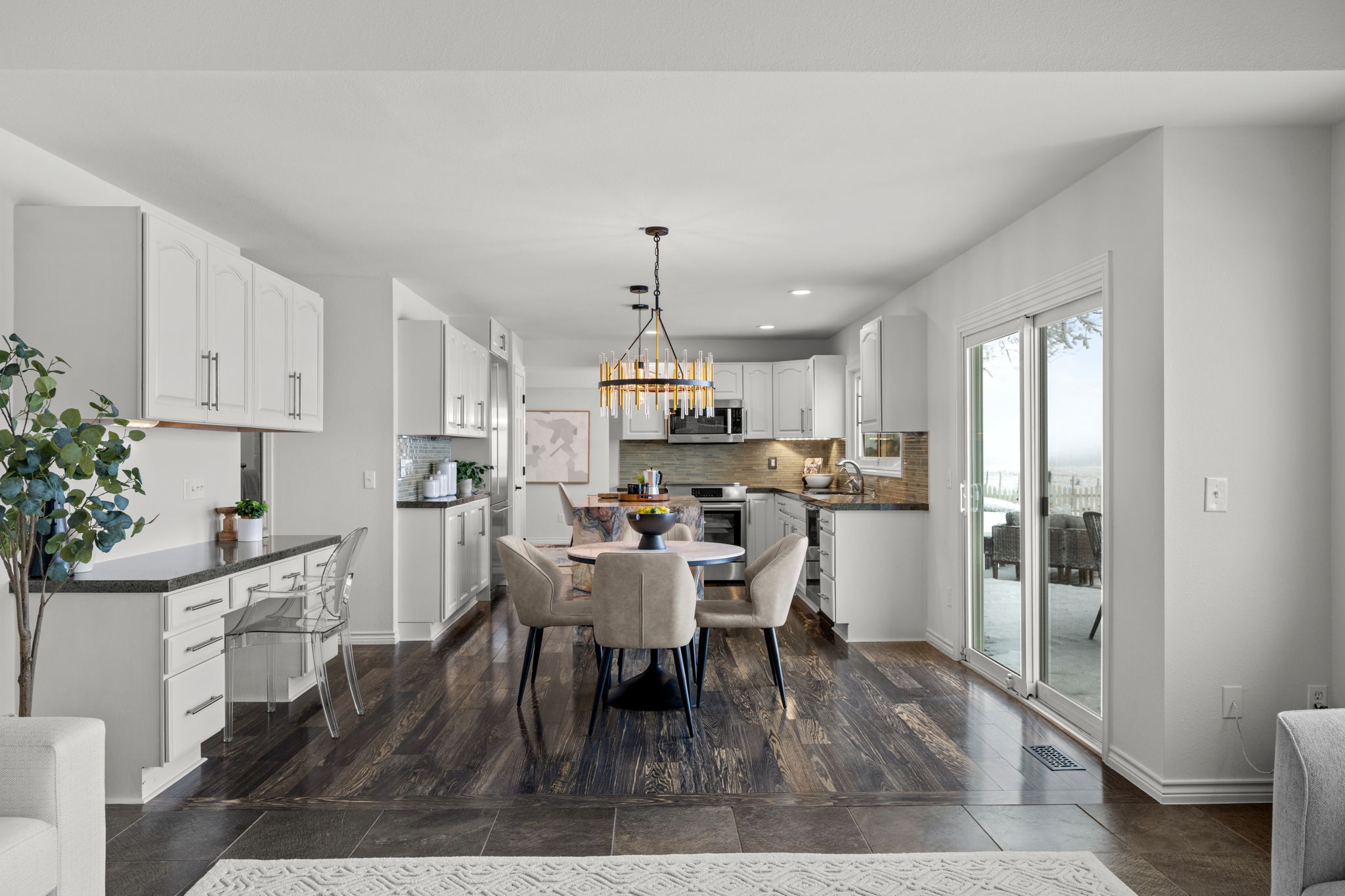 Kitchen with Views (obscured by fog)