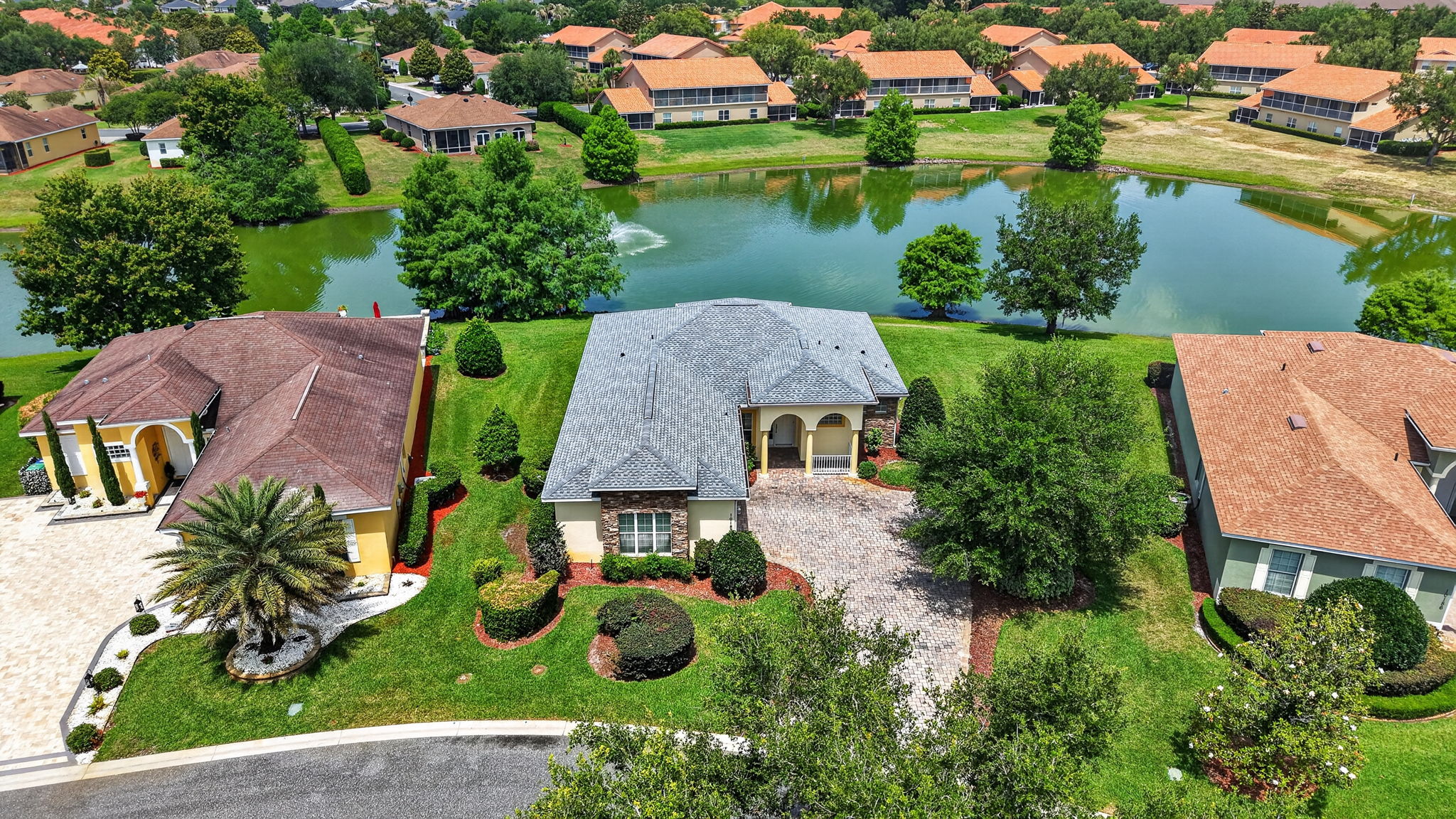 Aerial Front Elevation with Water Views!