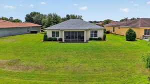 Rear Elevation with ROOM FOR A POOL!