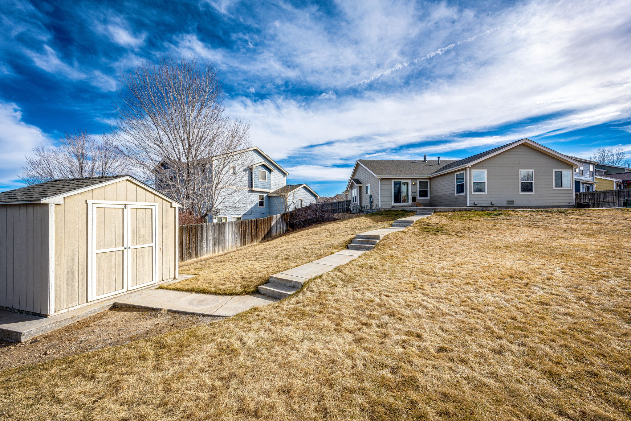 Back Yard W/ Shed