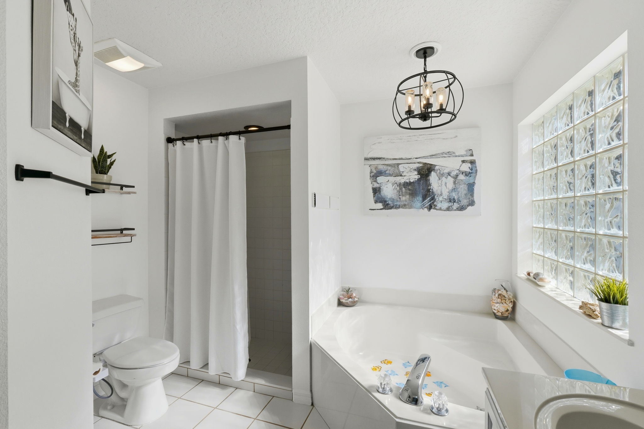 Primary Bathroom with Garden Soaking Tub and Separate Shower