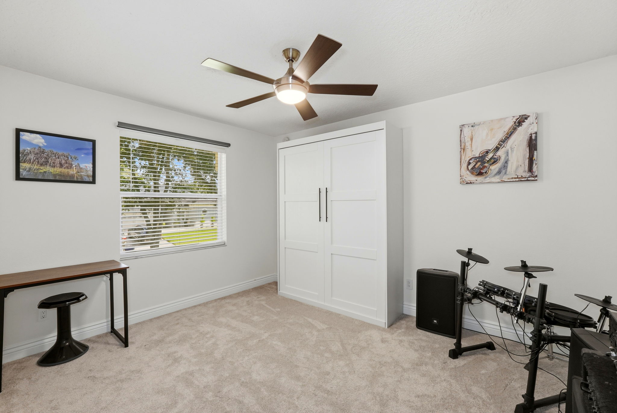 Bedroom 4 - 2nd Floor, with Custom Built-In Murphy Bed