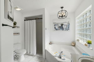 Primary Bathroom with Garden Soaking Tub and Separate Shower