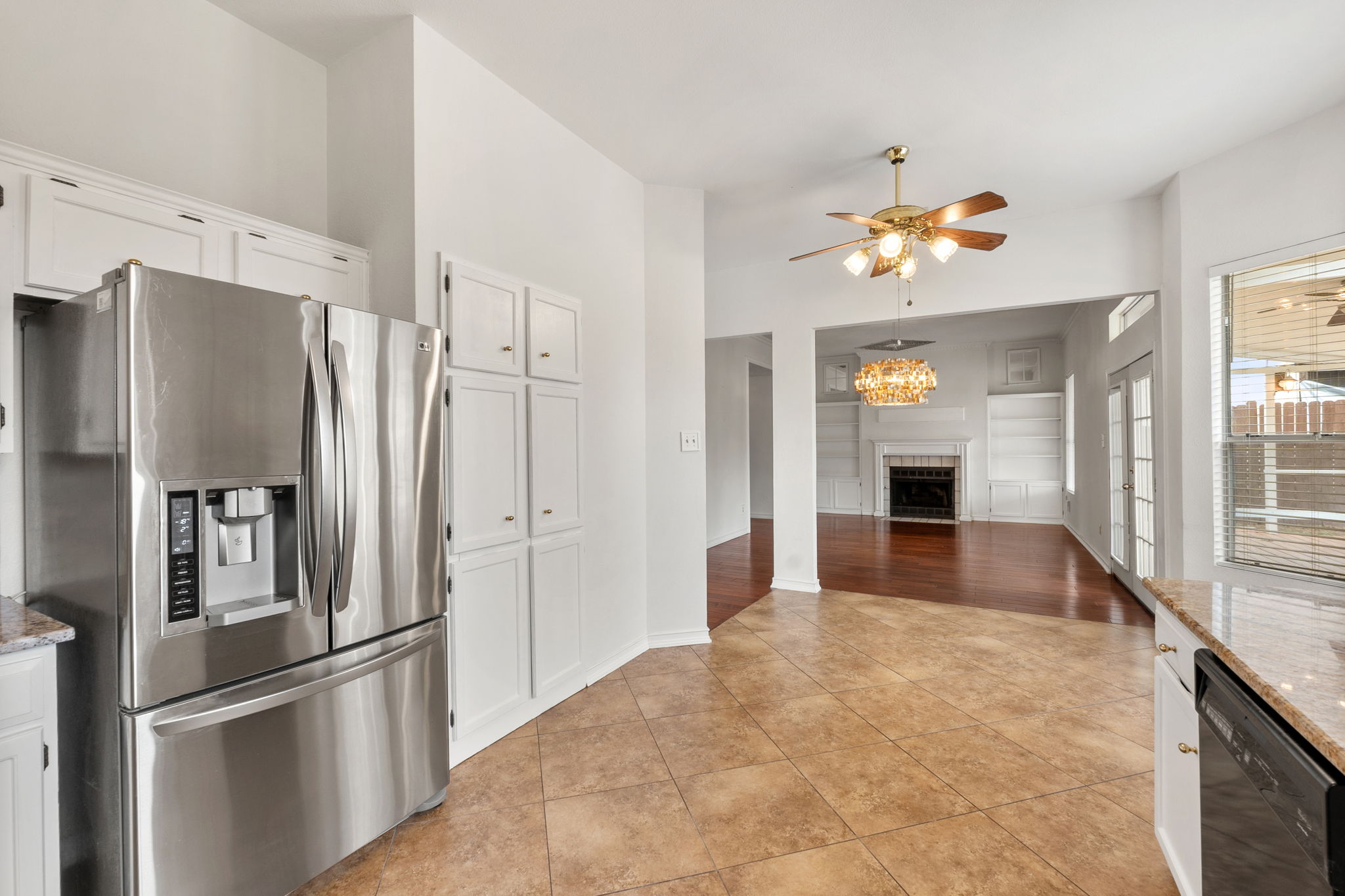 The kitchen is wide enough to allow for a cozy island if someone wanted.