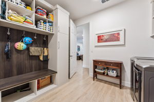 Laundry / Mud Room with Custom Built Ins