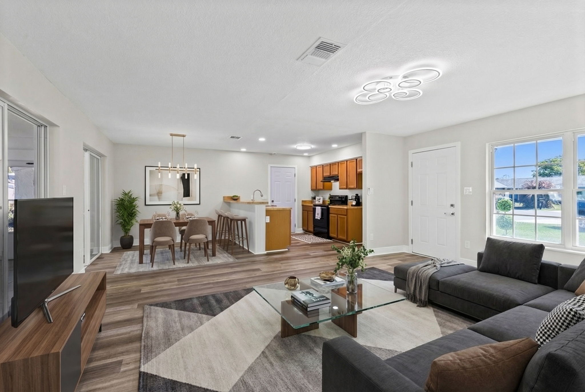 Alternate virtually staged living room