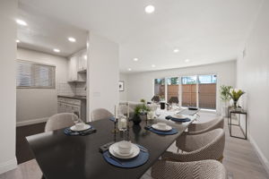 Virtually staged dining area